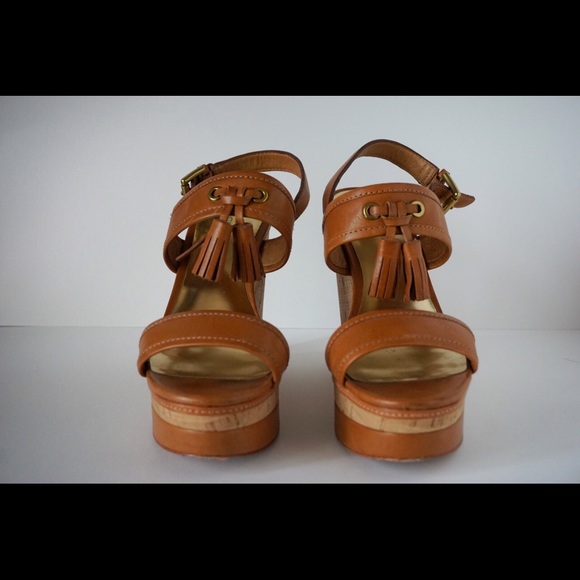 Coach tan sandal wedges - Picture 2 of 4